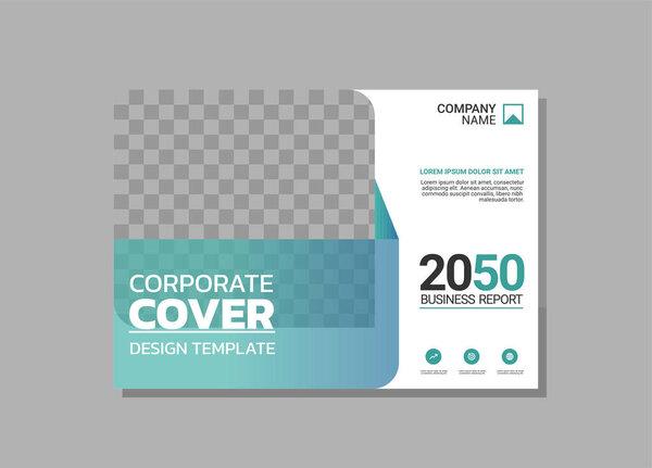 Corporate book cover horizontal design