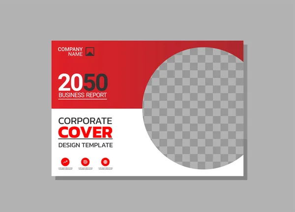 stock vector Corporate book cover horizontal design