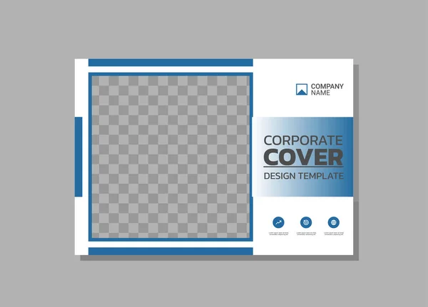 Diseño Horizontal Cubierta Libro Corporativo — Vector de stock