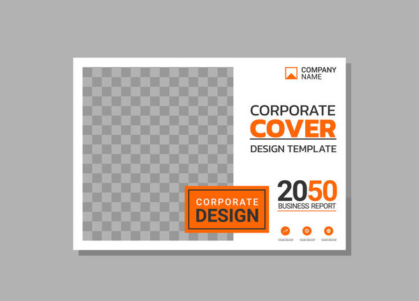 Corporate book cover horizontal design