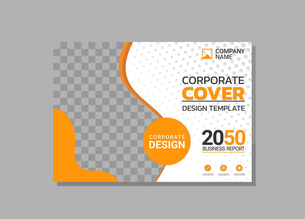 Corporate book cover horizontal design