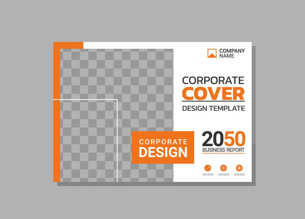 Corporate book cover horizontal design