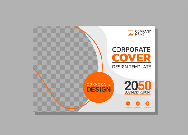 Corporate book cover horizontal design
