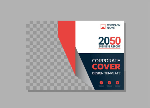Corporate book cover horizontal design