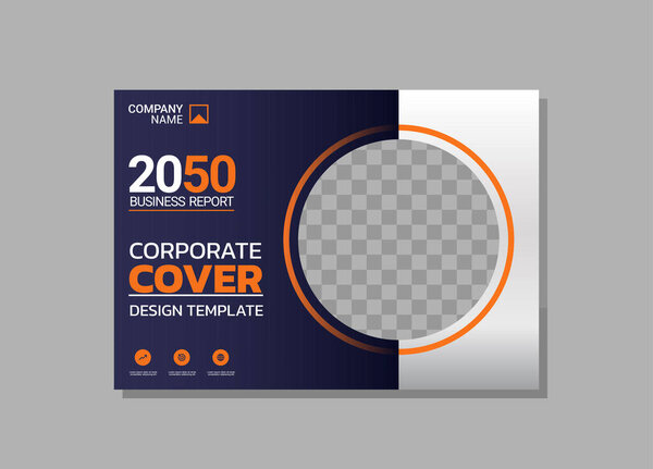 Corporate book cover horizontal design