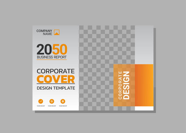 Corporate book cover horizontal design