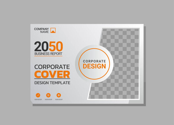 Corporate book cover horizontal design