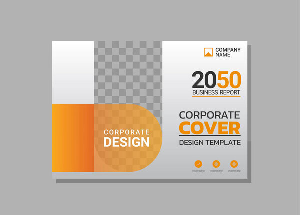 Corporate book cover horizontal design