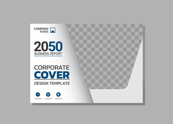 Corporate book cover horizontal design
