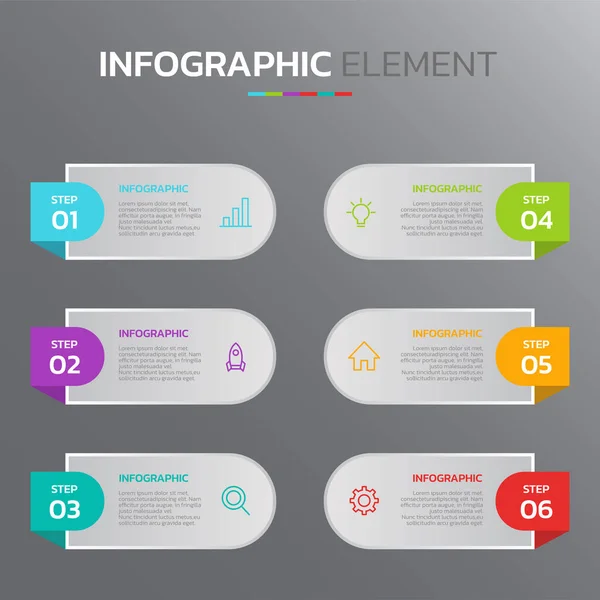 Infographic Template Diagram Persentation Template — Stock Vector