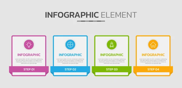 Creatieve Tijdlijn Infographic Design Element — Stockvector