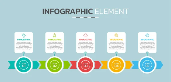 Kreatywny Element Infografiki Osi Czasu — Wektor stockowy