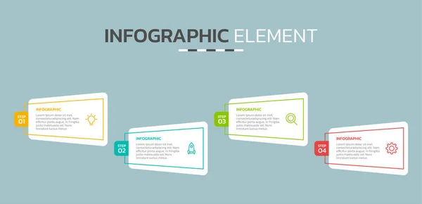 Kreatywny Element Infografiki Osi Czasu — Wektor stockowy