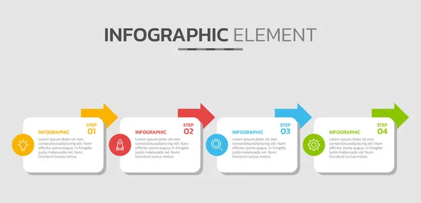 Elemento Design Infográfico Linha Tempo Criativa — Vetor de Stock