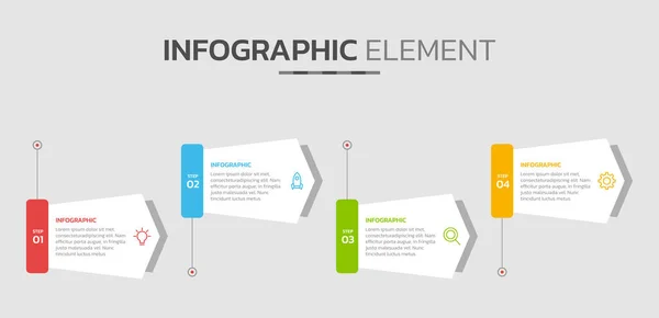 Élément Conception Infographie Chronologie Créative — Image vectorielle