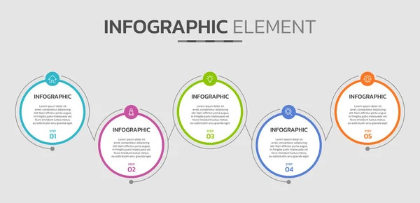 Kreativ Tidslinje Infographic Design Element — Stock vektor