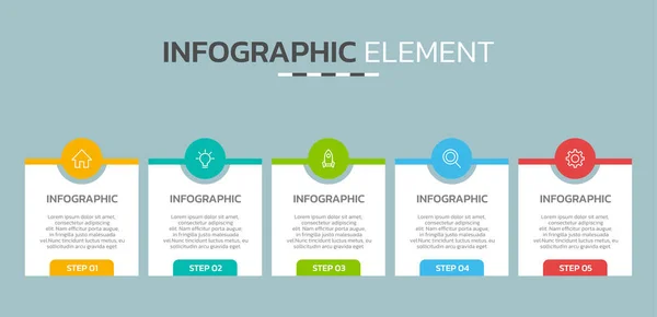Élément Conception Infographie Chronologie Créative — Image vectorielle