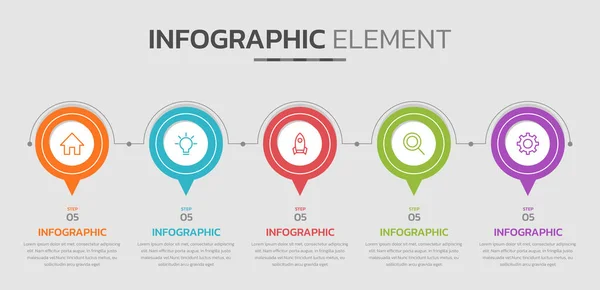 Kreative Zeitachse Infografik Design Element — Stockvektor