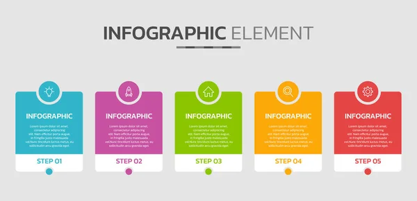 Elemento Progettazione Infografica Della Linea Temporale Creativa — Vettoriale Stock