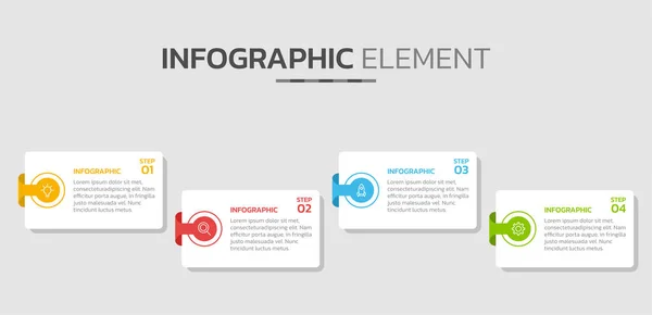 Kreativ Tidslinje Infographic Design Element Stockvektor