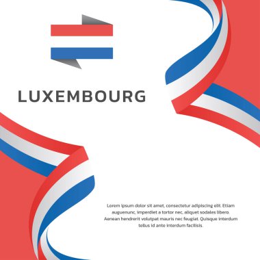 Lüksemburg Bayrak Şablonu, Renkli Resimler 
