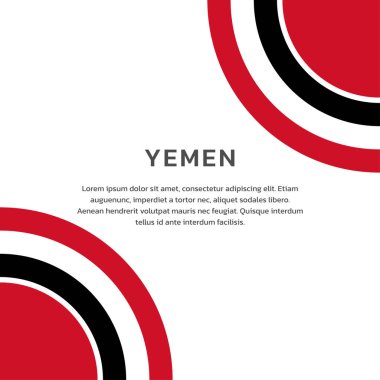 Yemen flag Template, Colorful Illustration  clipart