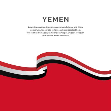 Yemen flag Template, Colorful Illustration  clipart