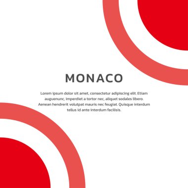 Monako Bayrak Şablonu, Renkli Resimler 