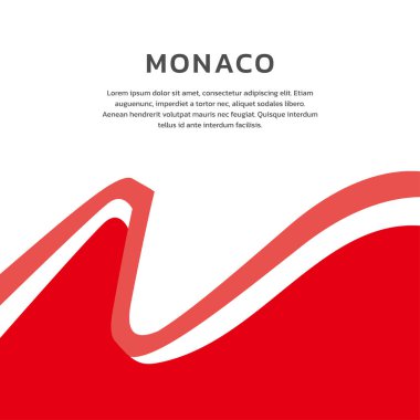 Monako Bayrak Şablonu, Renkli Resimler 