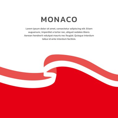 Monako Bayrak Şablonu, Renkli Resimler 