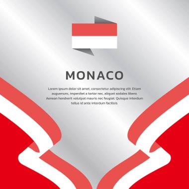 Monako Bayrak Şablonu, Renkli Resimler 