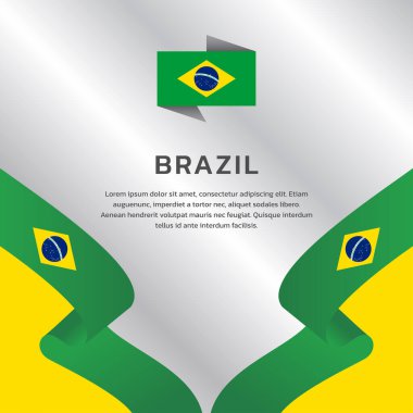Brezilya Bayrak Şablonu, Renkli Resimler 