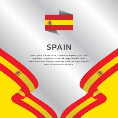 İspanya Bayrak Şablonu, Renkli Resimler 