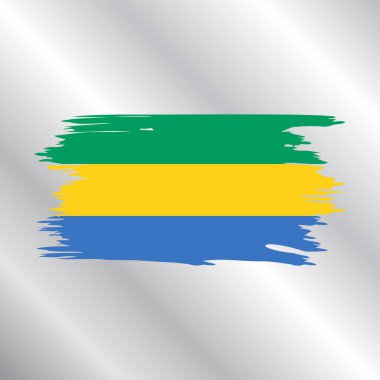 Gabon Bayrak Şablonu, Renkli Resimler 