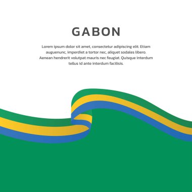 Gabon Bayrak Şablonu, Renkli Resimler 