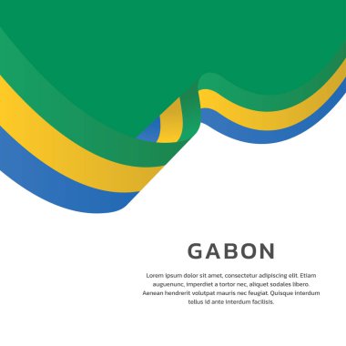 Gabon Bayrak Şablonu, Renkli Resimler 