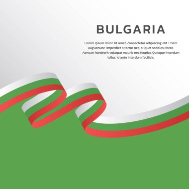 Bulgaristan Şablon ve Renkli Görüntü Bayrağı 