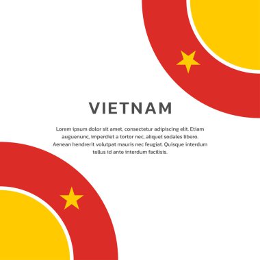 Vietnam Bayrak Şablonu, Renkli Resimler 