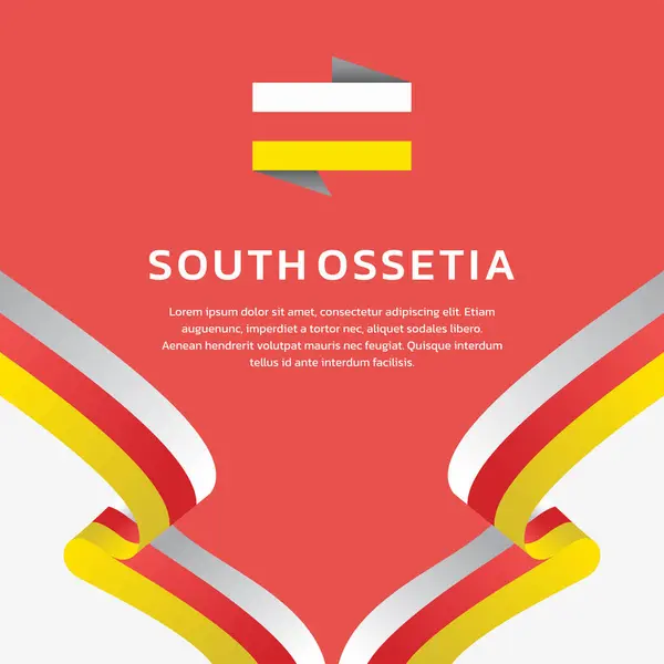 Stock vector South Ossetia flag Template, Colorful Illustration 