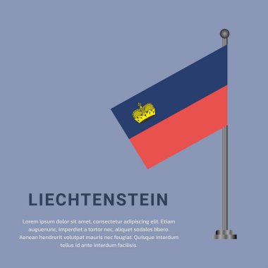 Lihtenştayn Bayrak Şablonu, Renkli Resimler 