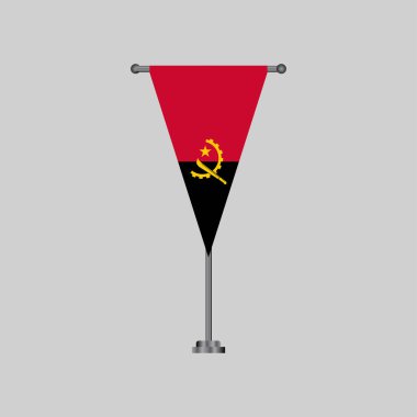 Angola Bayrak Şablonu, Renkli Resimler 