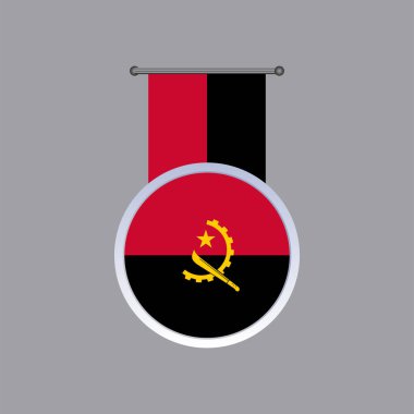 Angola Bayrak Şablonu, Renkli Resimler 