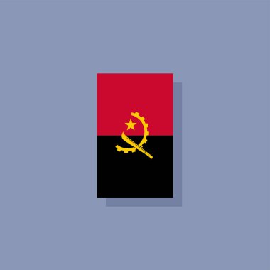 Angola Bayrak Şablonu, Renkli Resimler 