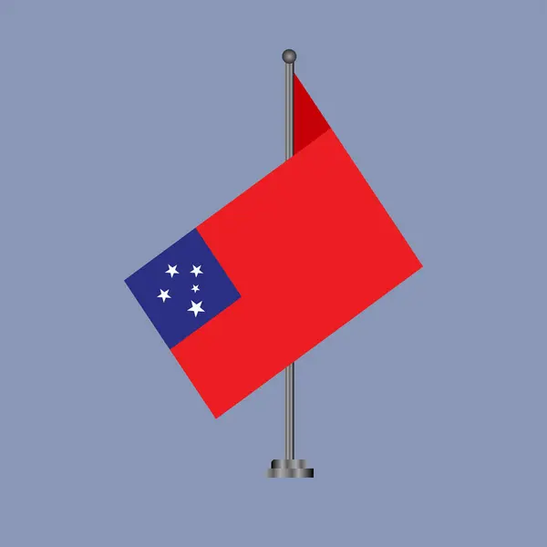 stock vector Samoa flag Template, Colorful Illustration 