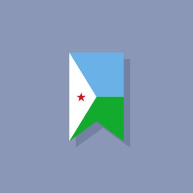 Djibouti flag Template, Colorful Illustration  clipart