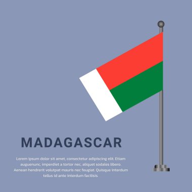 Madagaskar Bayrak Şablonu, Renkli Resimler 
