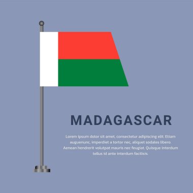 Madagaskar Bayrak Şablonu, Renkli Resimler 