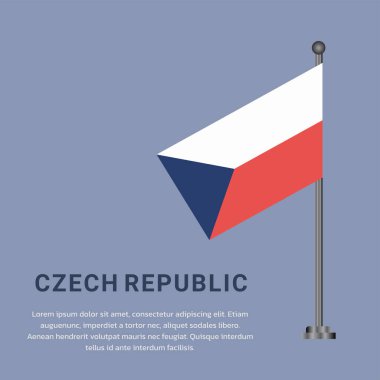 Çek Cumhuriyeti Bayrak Şablonu, Renkli Görüntü 