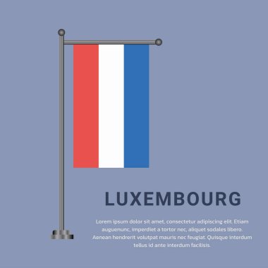 Lüksemburg Bayrak Şablonu, Renkli Resimler 
