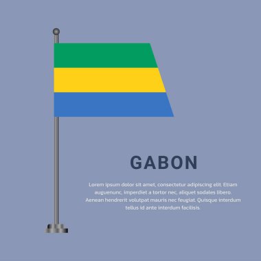 Gabon Bayrak Şablonu, Renkli Resimler 